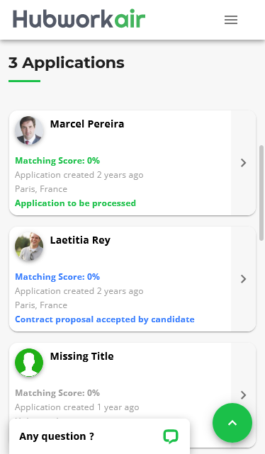 Track applicants on your dashboard