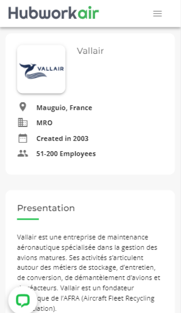 Creation of the employer brand page and offers