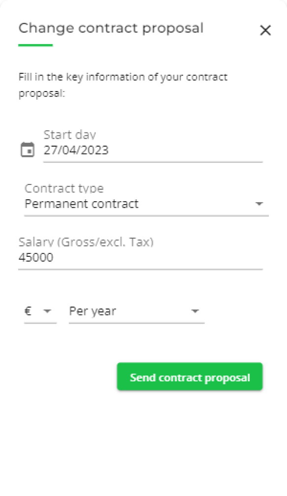 Hiring of successful candidates