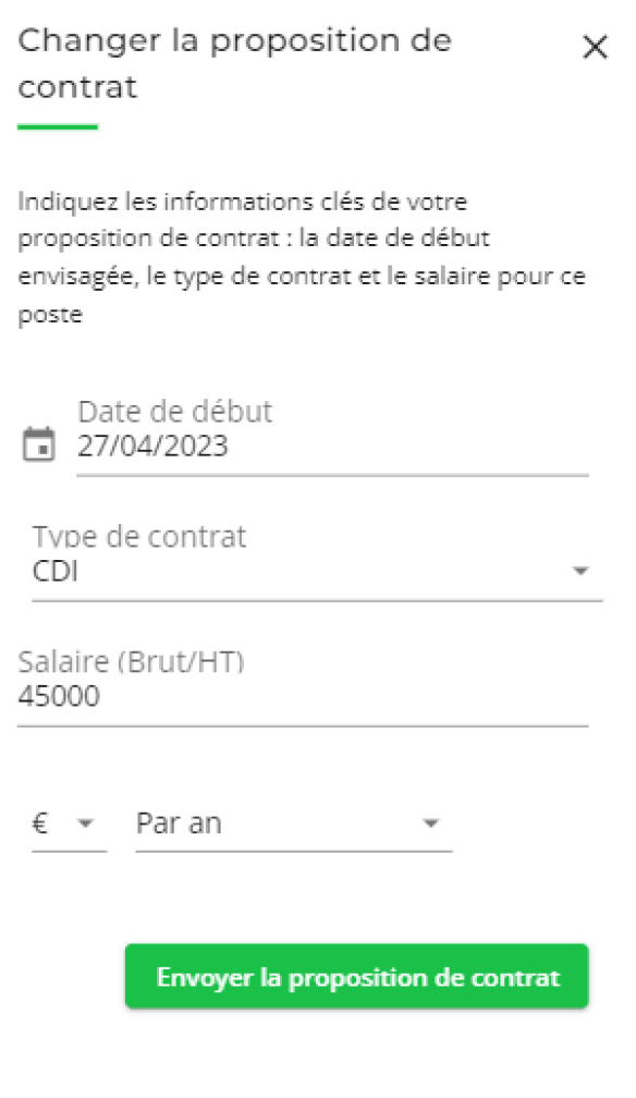Embauche des candidats retenus